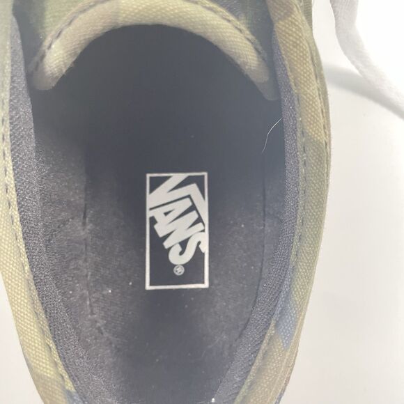 Vans Camouflage Shoes Lace Up Green Low Top Skate Sneakers Boys Youth Size 6 - Picture 9 of 10